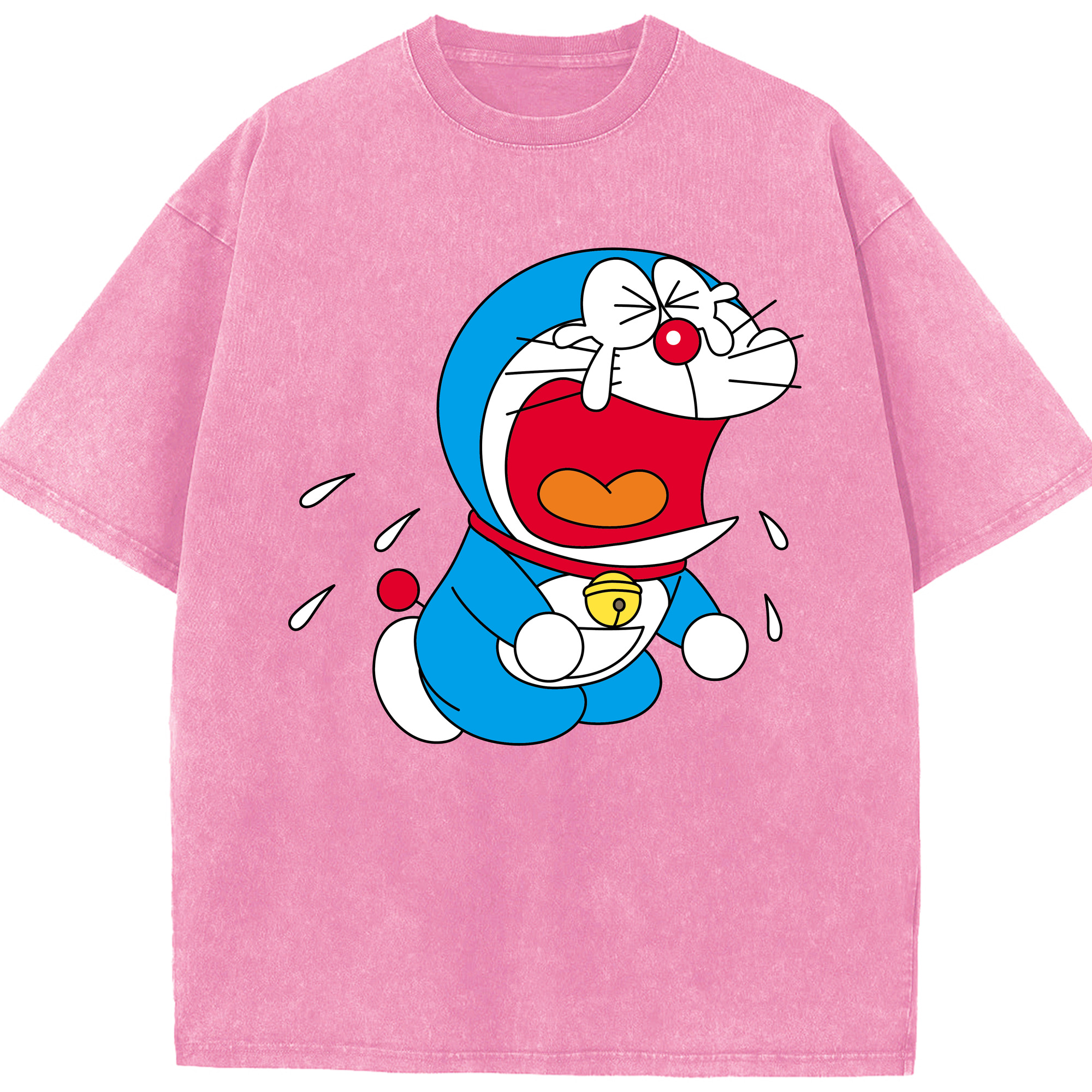 （画像用） ドラえもん Doraemon 綿100% ヴィンテージ風 半袖Tシャツ（フロントプリント）